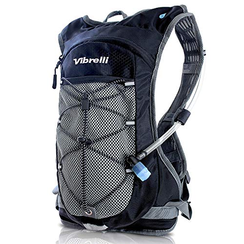 Vibrelli Hydration Pack & 2L Hydration Bladder - High Flow Bite Valve Hydration Backpack with Anti-Microbial Technology