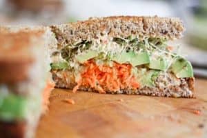 Cucumber with Hummus Sandwiches