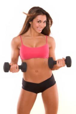 women weights workout