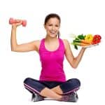 women, food and weights