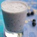 Vanilla blueberry oatmeal shake