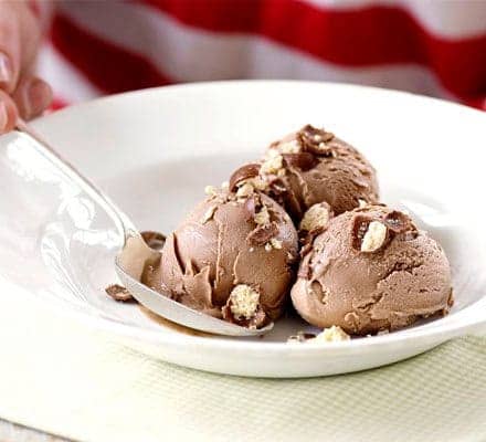 Chocolate malt ice cream