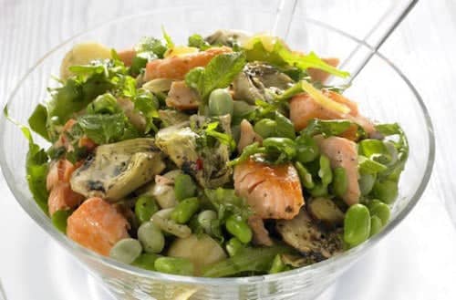 superfood meal Salmon and broad bean salad