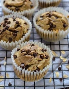 Blender banana oatmeal muffins