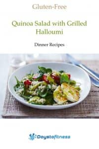 Gluten free dinner Quinoa salad with grilled halloumi recipe