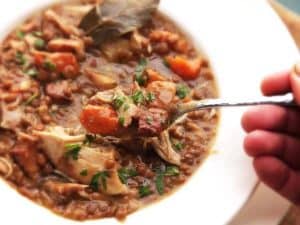 Chicken, bacon & potato stew