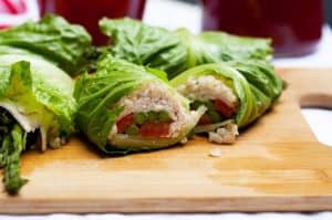 Gluten-free turkey roll-ups – makes 2 wraps