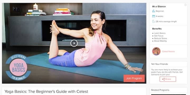 yoga for beginners with Celest at Grokker