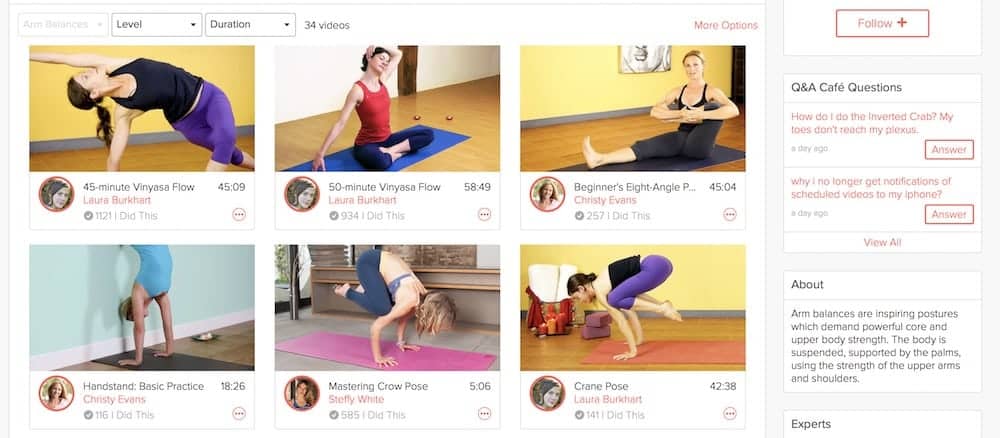 yoga videos at grokker