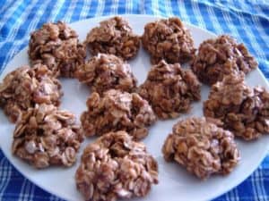 No-bake Chocolate and Peanut Butter Cookies