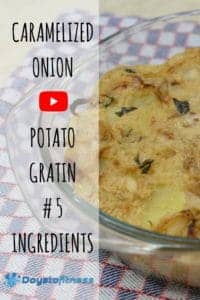 Caramelized Onion and Potato Gratin – 5 Ingredients pin story
