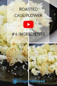 Roasted Cauliflower with Herbs and Parmesan - 6 Ingredients pin