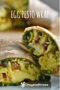 Egg Pesto Breakfast Wrap pin