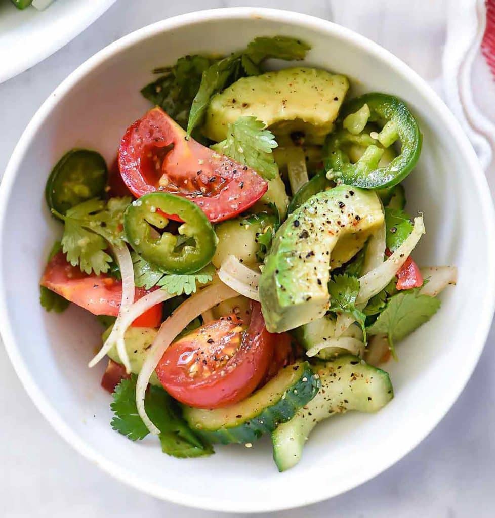 Raw- Spicy Cucumber Avocado and Onion Salad post