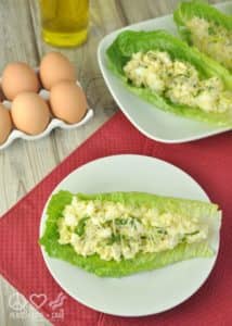 Grab and go low carb lunch 2 – Caesar egg salad lettuce wraps pin