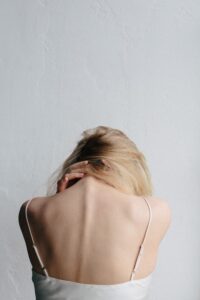 woman with neck pain